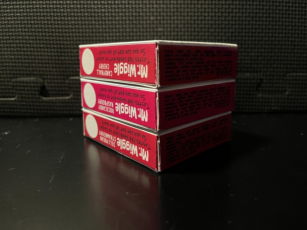 Mr Wiggle jello - 3 empty custom design display boxes