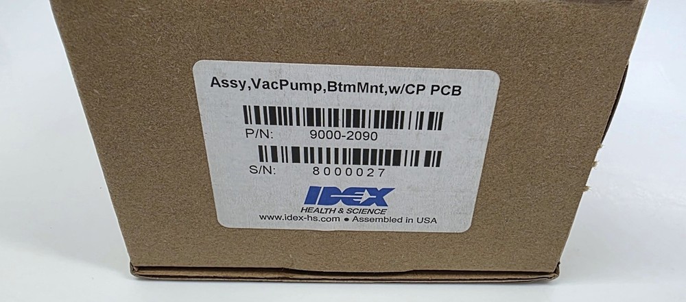 IDEX VacPump Constant Performance Side BOTTOM Degassing Control System w/ CP PCB