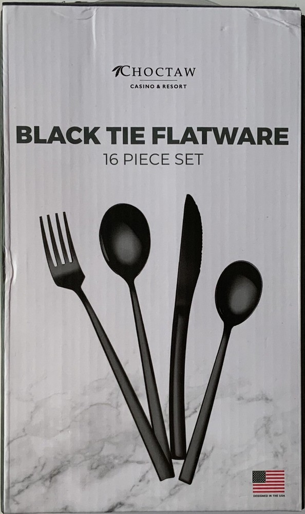 Black Tie Flatware 16 pcs Set NEW