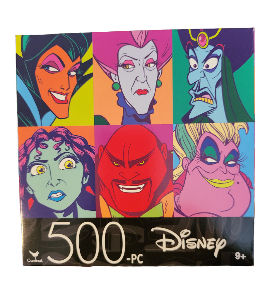 Cardinal 500 Pc Jigsaw Puzzle - New - Disney Villians