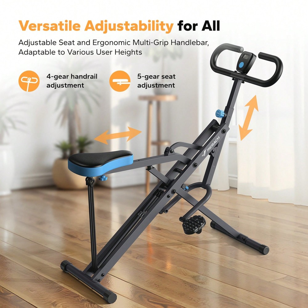 MERACH Squat Machine, 2 In 1 Squat Rowing Machine, Easy Setup & Foldable-FGQA
