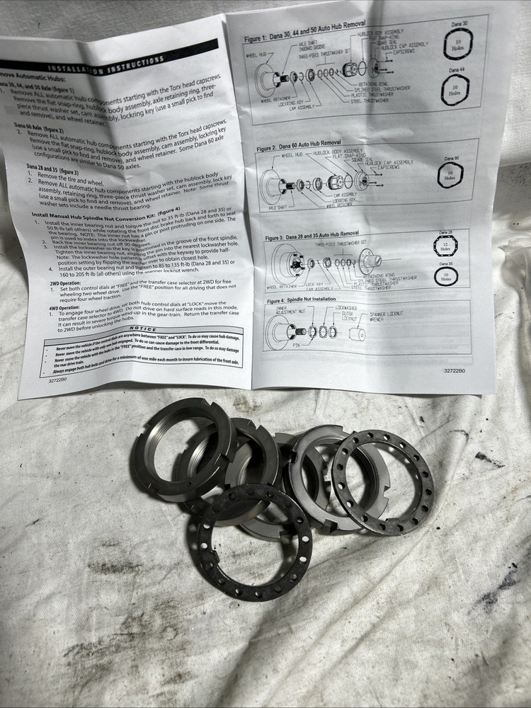 Warn 32720 SPINDLE NUT CONVERSION GM,FORD, Mazda.￼