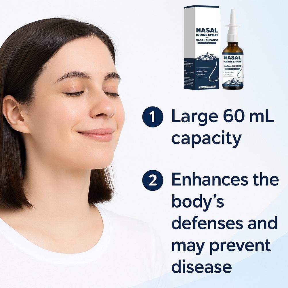 2X Iodine Nasal Spray,Nasal Iodine – NasalsCleanse Refreshes Your NasalsPassages