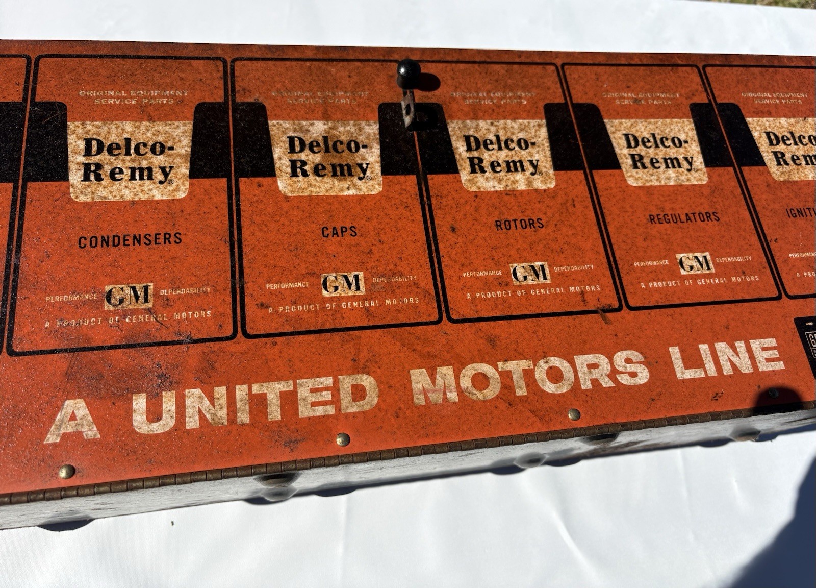 Vintage General Motors Delco Remy Ignition Parts Cabinet Dealer Man Cave
