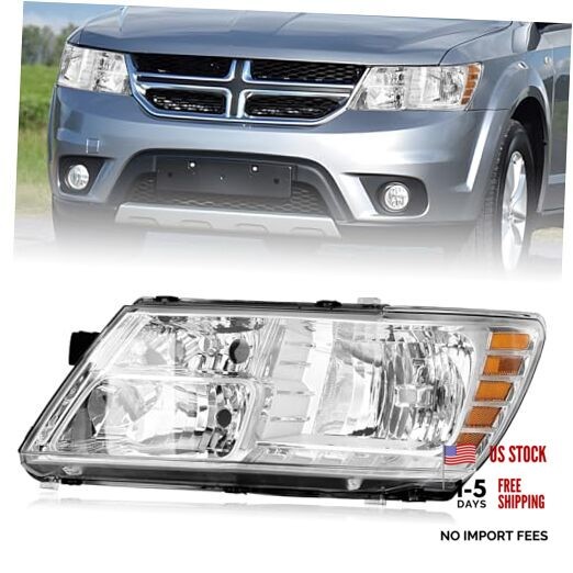 Headlight Assembly Compatible with 2009-2020 Dodge Journey Driver Left Side