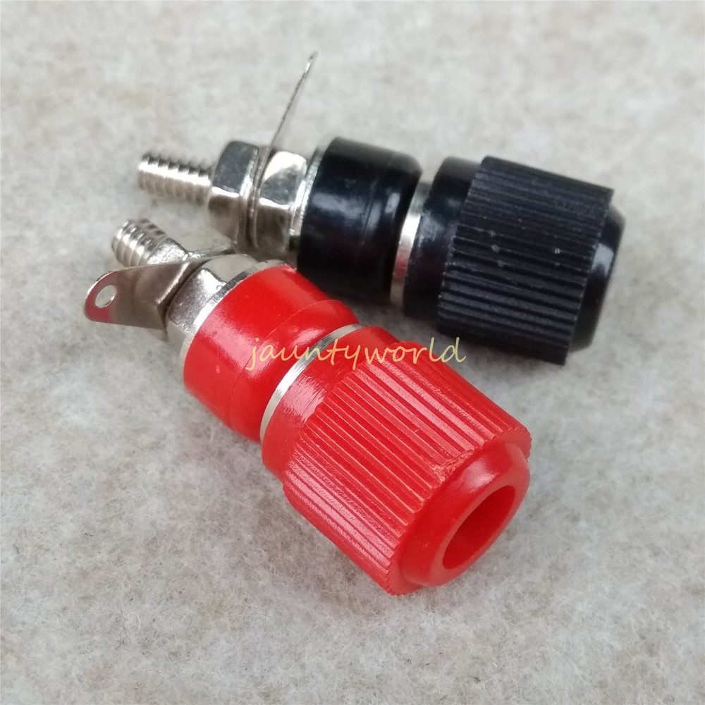 2PC speaker Audio Cable Binding Posts Insulated Banana Plug