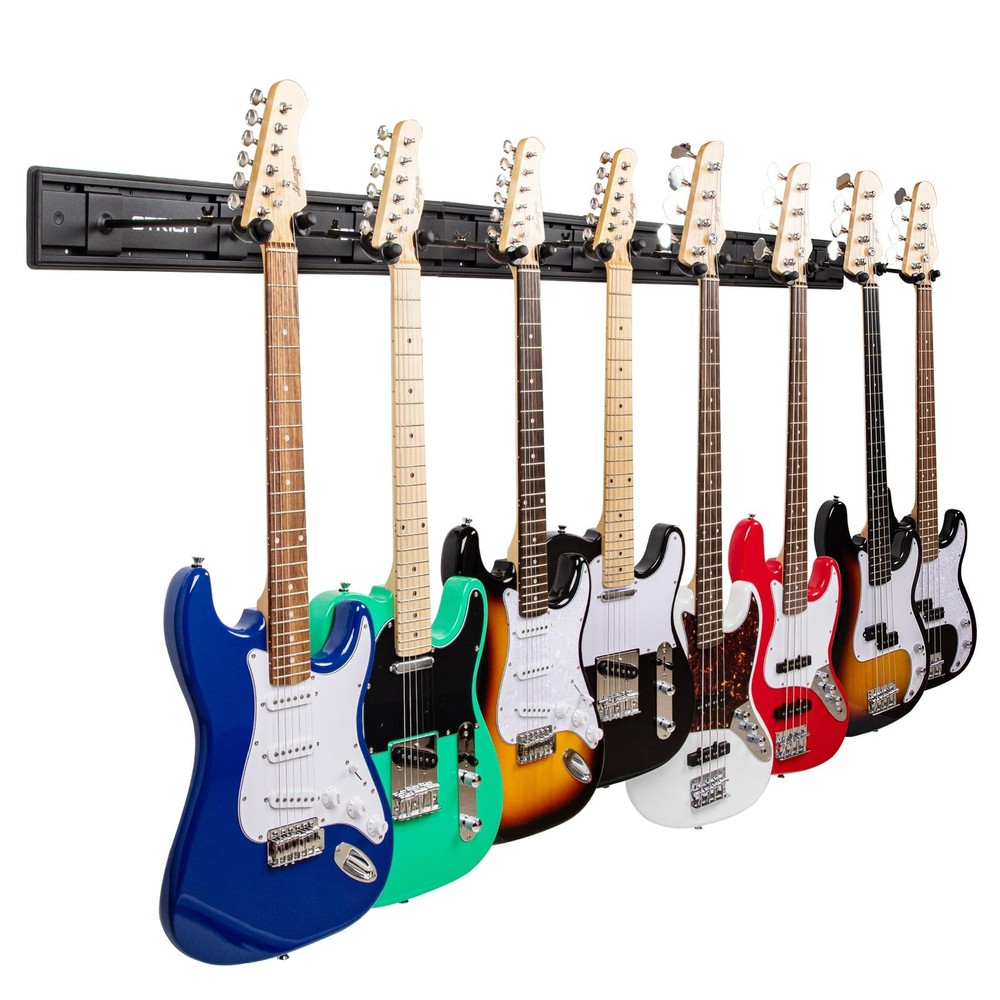 Adjustable Modular Guitar Wall Mount Rack for 8 Instruments Storage