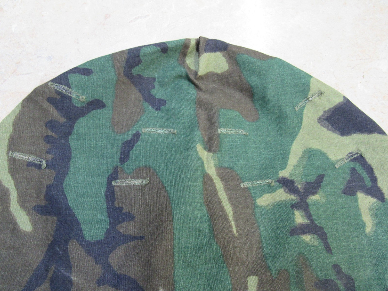 US Vietnam Era M1 Helmet Cover Erdl Woodland Camouflage Dated 1969 Original