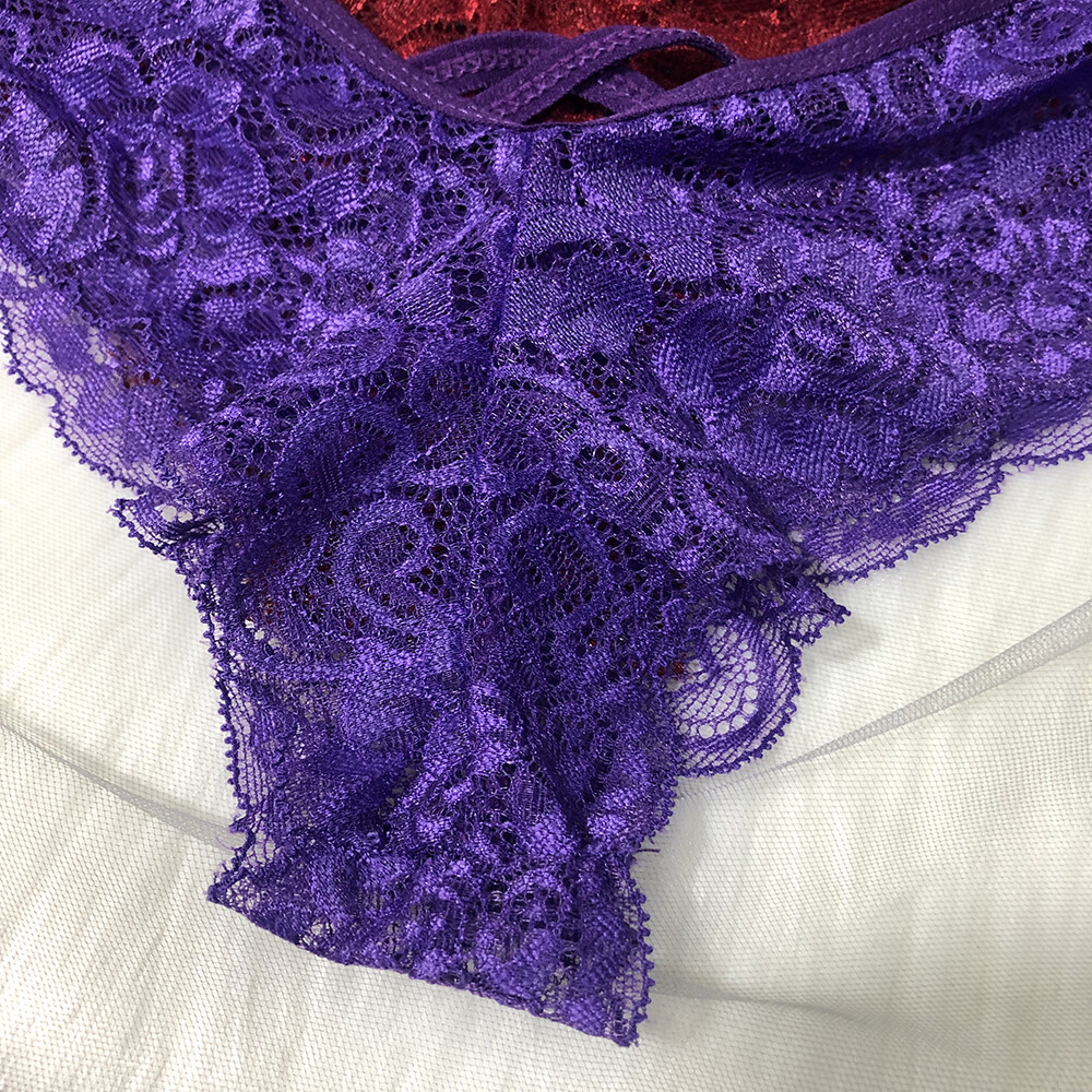 6 Packs Lot Womens French Lace Panties G string Thongs Brief Underwear Lingeries