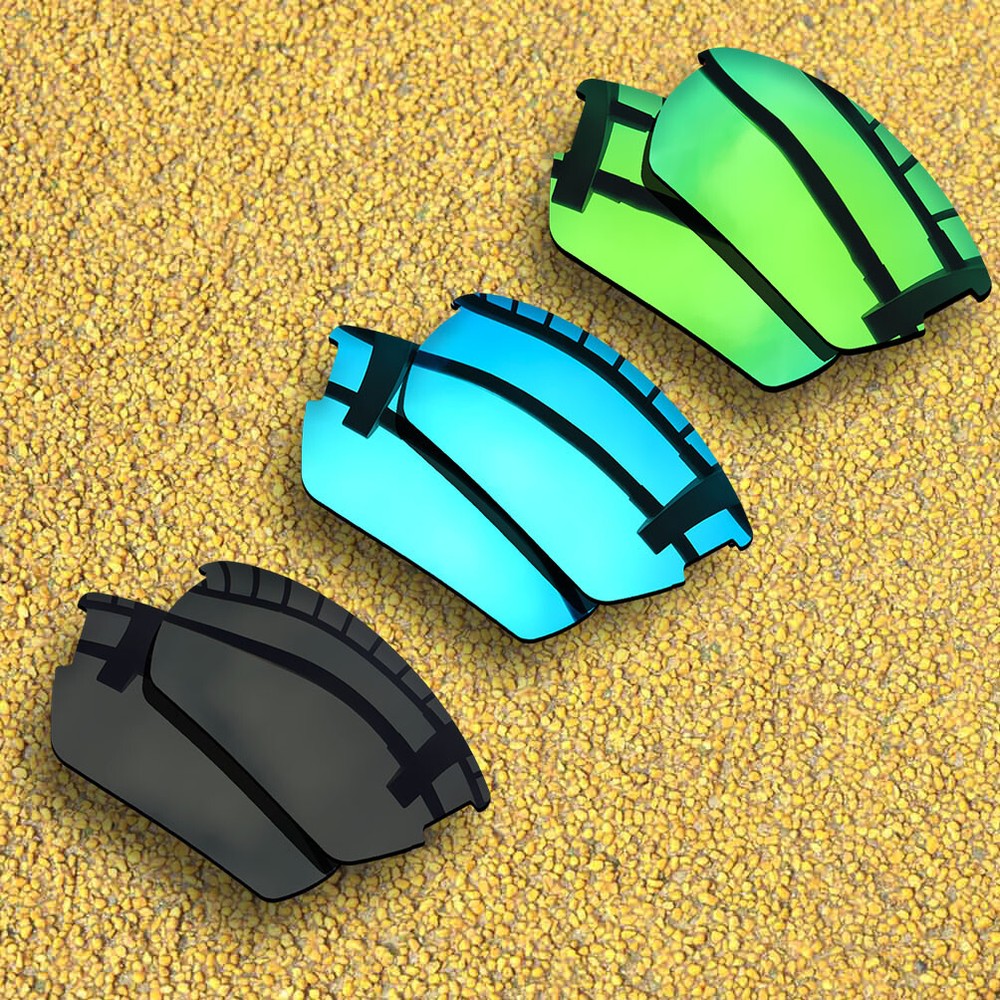 3 Pairs Lenses Replacement for-Wiley X Valor Polarized-Solid Black&Blue&Green