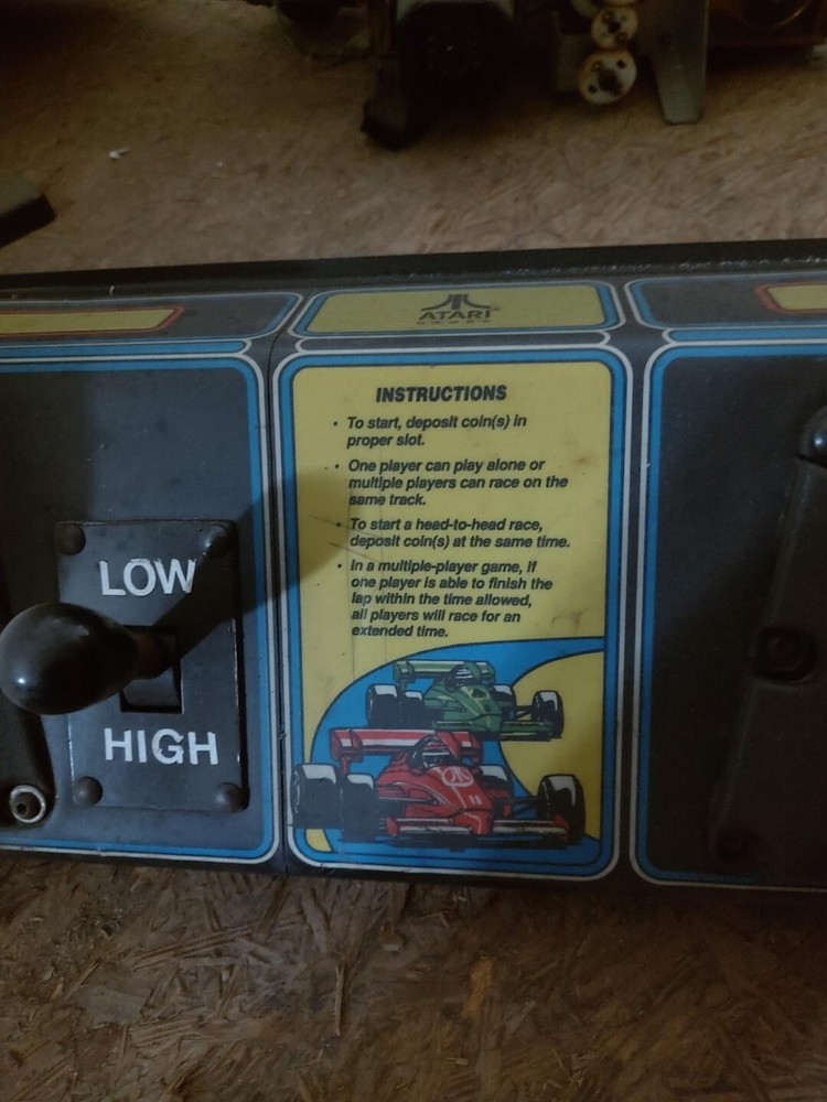 ATARI TWO STEERING WHEEEL GAME PART AS IS