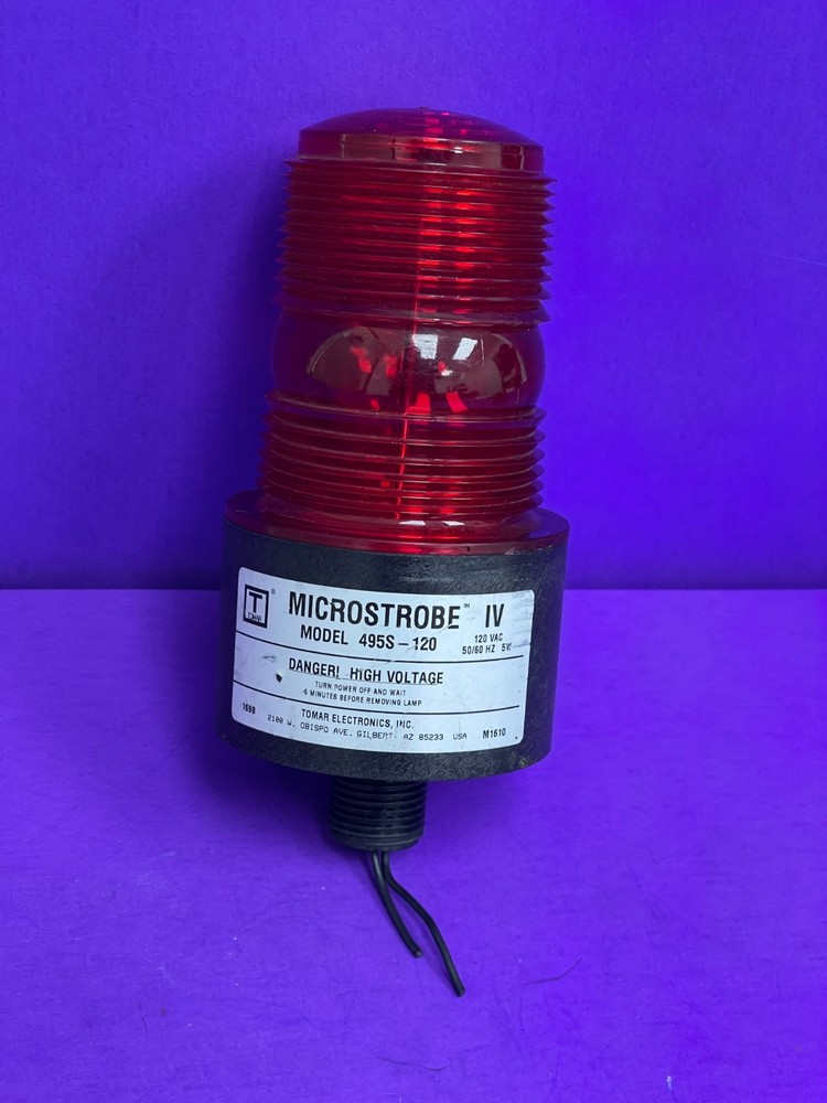 Tomar Electronics 495S-120 Red Microstrobe Flashing Light 120V tested