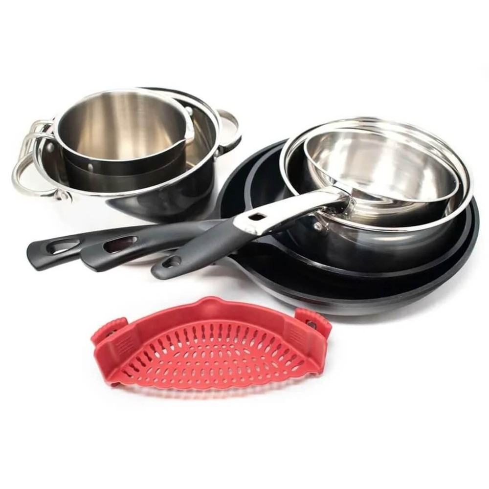 Norpro Silicone Clip-On Strainer 2185, Red