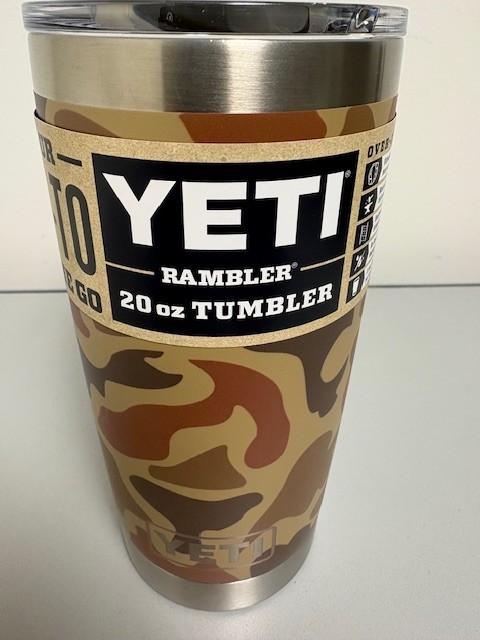 CAMO YETI® 20 Ounce RAMBLER® - Authentic - Mag Lid NEW