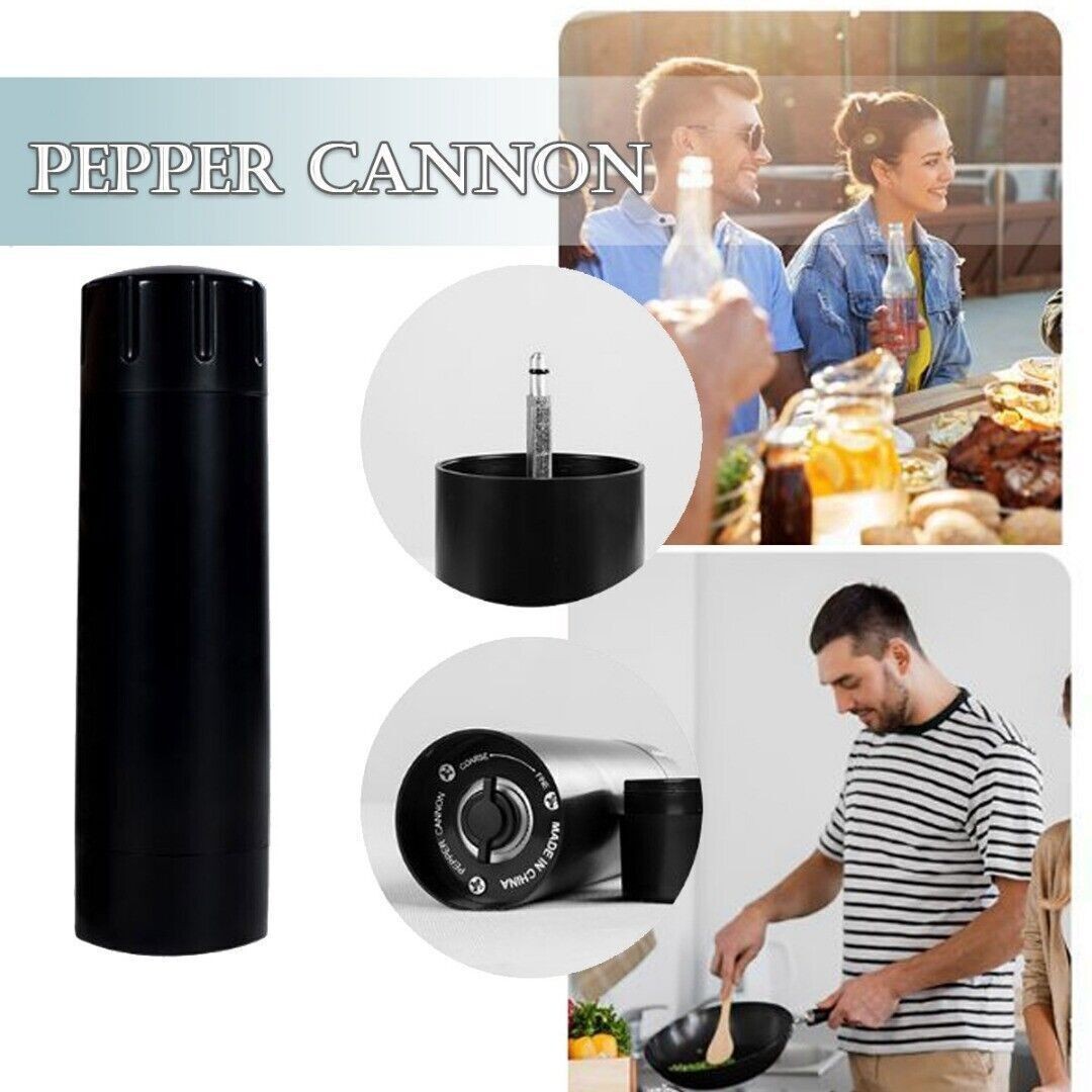 Pepper Cannon Heavy Duty High Output Pepper Mill Portable Manual Pepper Grinder