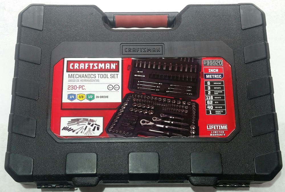 EMPTY NEW CRAFTSMAN 230 PIECE SOCKET WRENCH BIT CASE *EMPTY CASE* 99920
