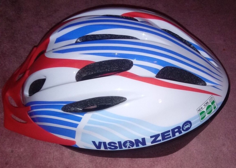 3 NYC DOT Vision Zero Logo Bicycle Helmets Medium Reflector Guide Map Bracelet..