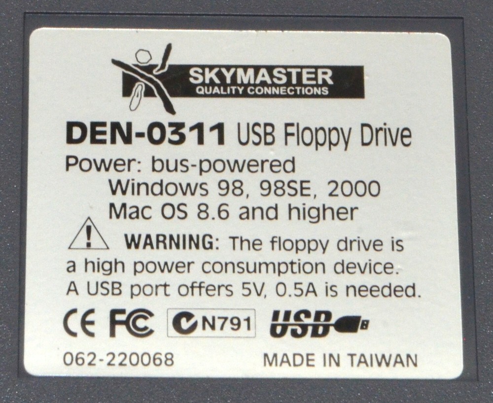 Skymaster USB Floppy Drive *Used* DEN-0311