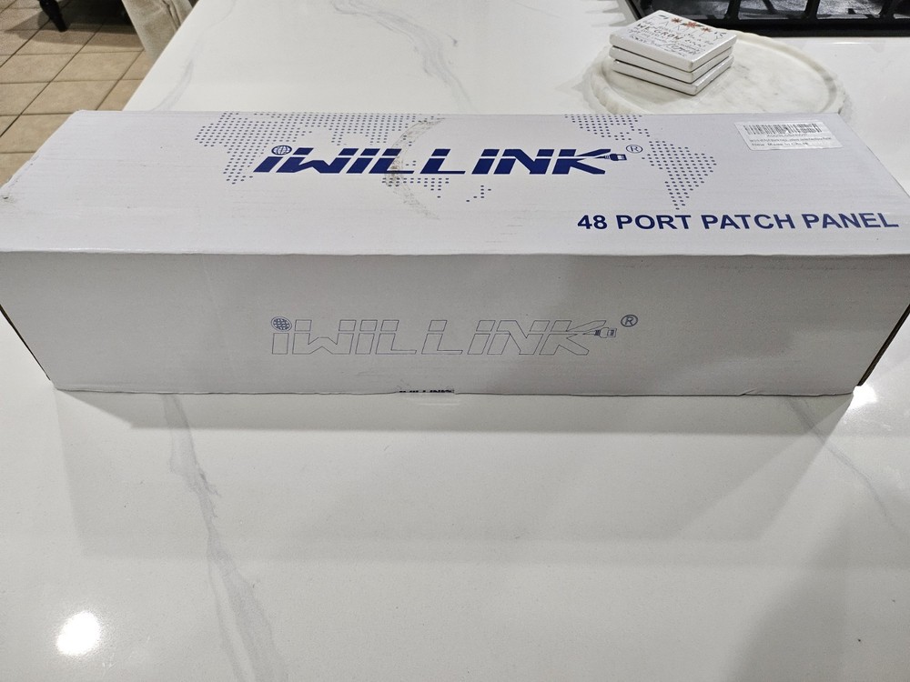 iwillink Blank 48-Port Keystone Patch Panel, 2U 19'' Rackmount/Wallmount wi