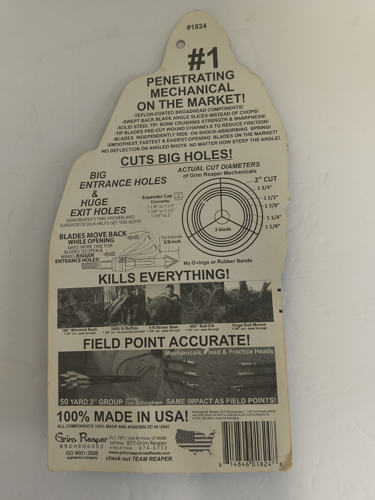 GRIM REAPER RAZOR CUT WHITETAIL BROADHEADS NEVER USED