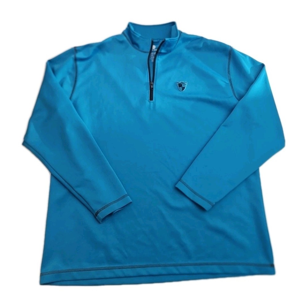 Levelwear Mens Pullover 1/4 Zip Golf Pullover Aqua Blue Size XL