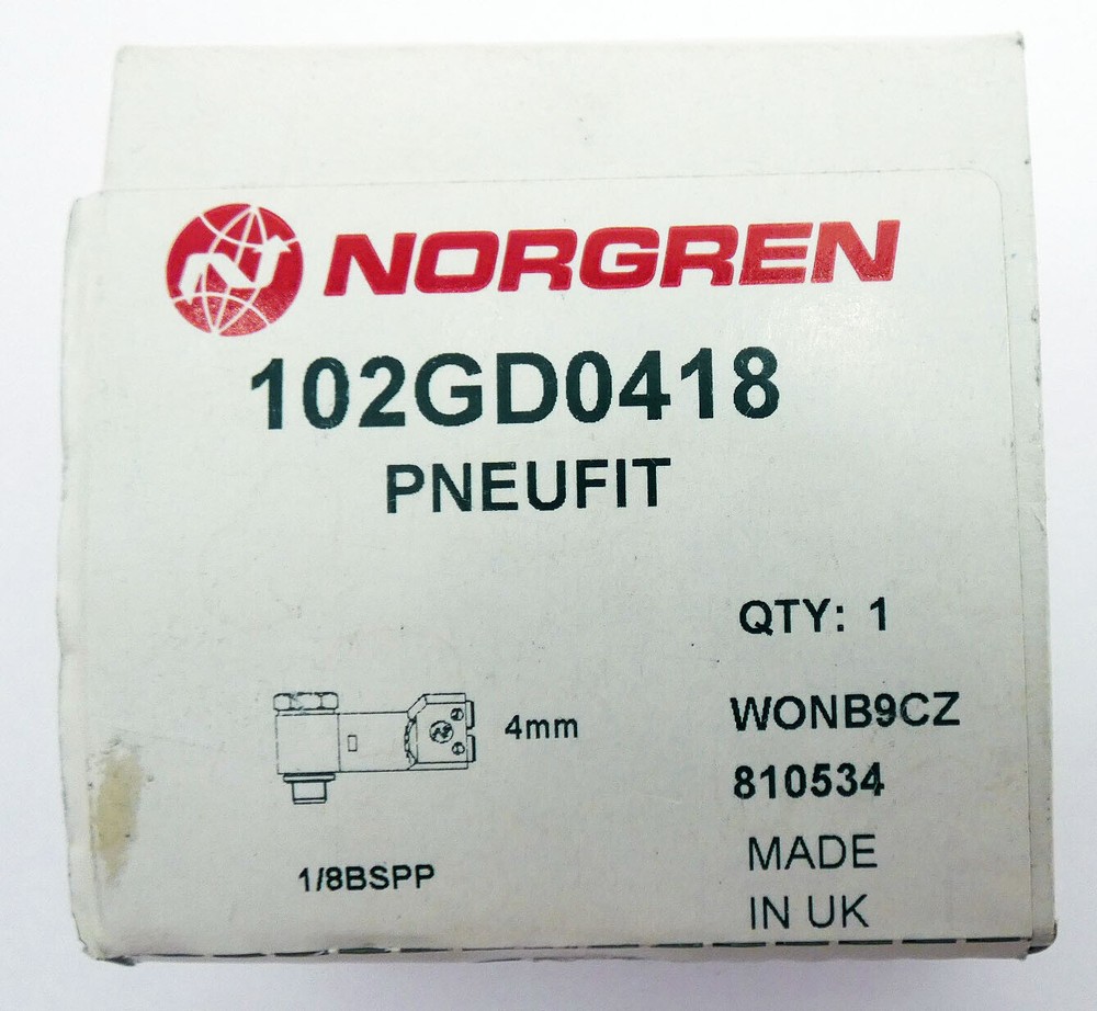 Norgren 102GD0418 PNEUFIT WONB9CZ Sensor Fitting -sealed-