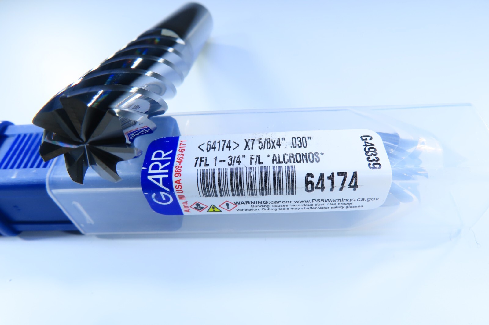 LOT ( 5 PCS ) NEW 5/8" GARR VX-7 SERIES 7 FLUTE ALCRONOS 64174 CARBIDE END MILL