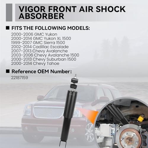 2PCS Shock Absorbers for 2000-2014 Cadillac Escalade, Chevy Avalanche