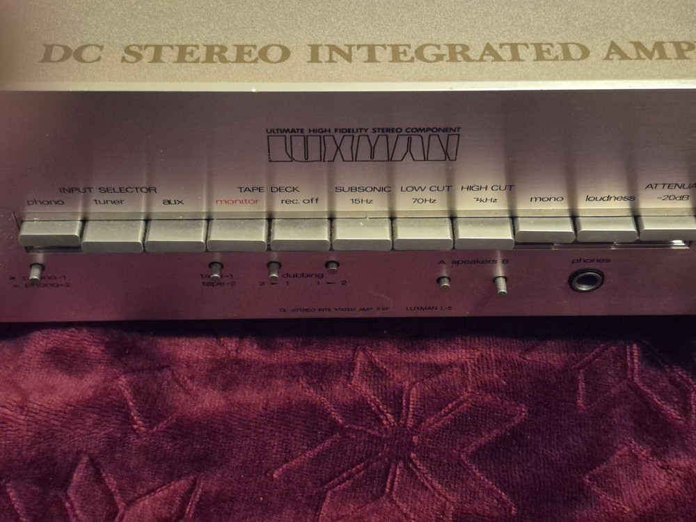 Luxman L-5 Integrated Amp, 60 wpc, Large Toroidal Transformer, Tested Working