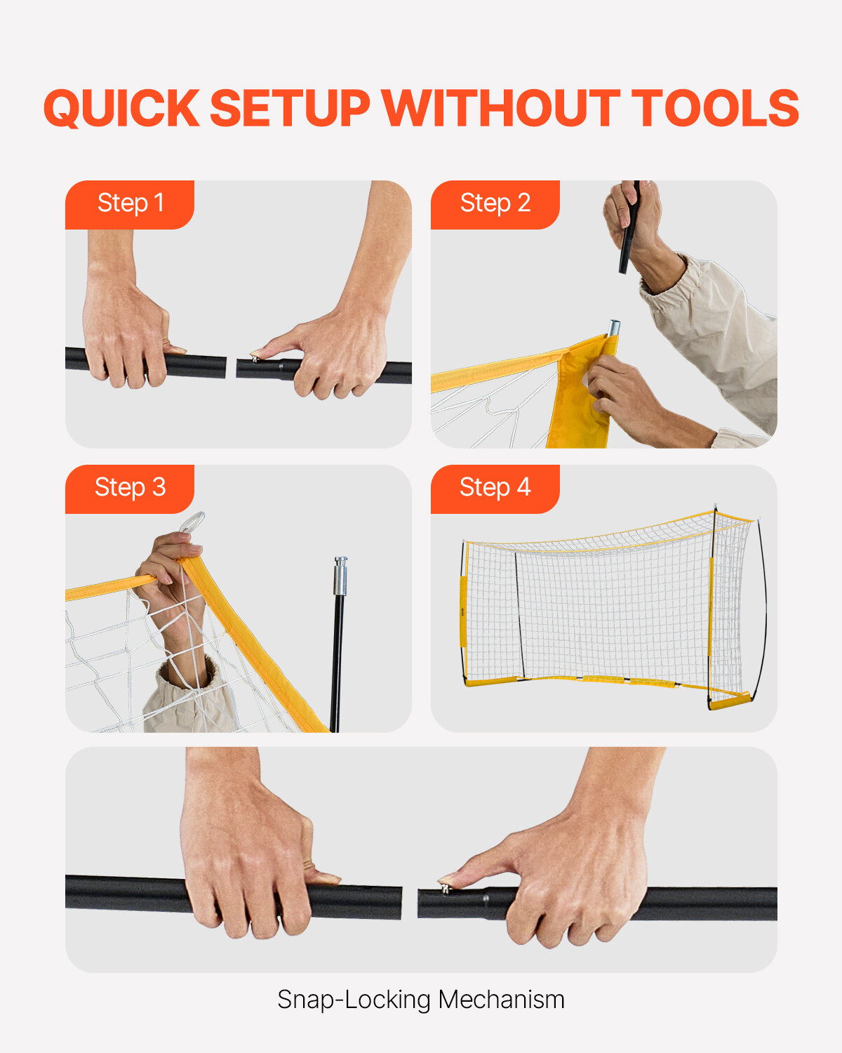 12x6 ft Portable Soccer Goal Kids Soccer Net Carry Bag Backyard Training Yellow