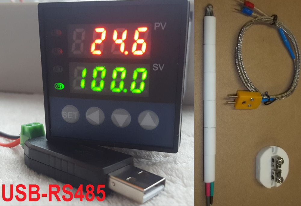 Kiln Oven Pyrometer Temperature Recorder Controller Data Logger Analyzing PC