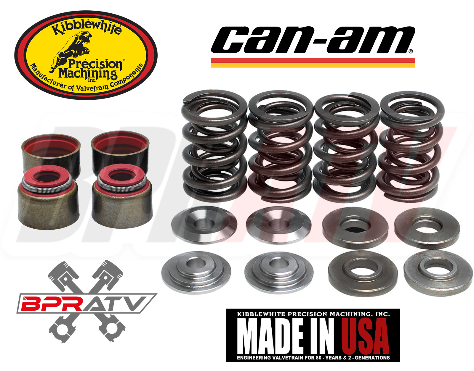 Can Am BRP DS650 DS 650 Kibblewhite Race Titanium Valves Springs Kit Bombardier