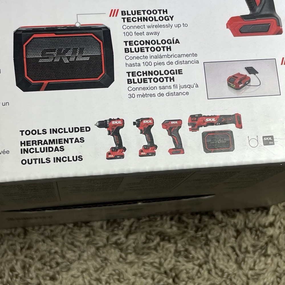 SKIL PWR CORE 12-volt 5-Tool Brushless Power Tool Combo Kit NEW