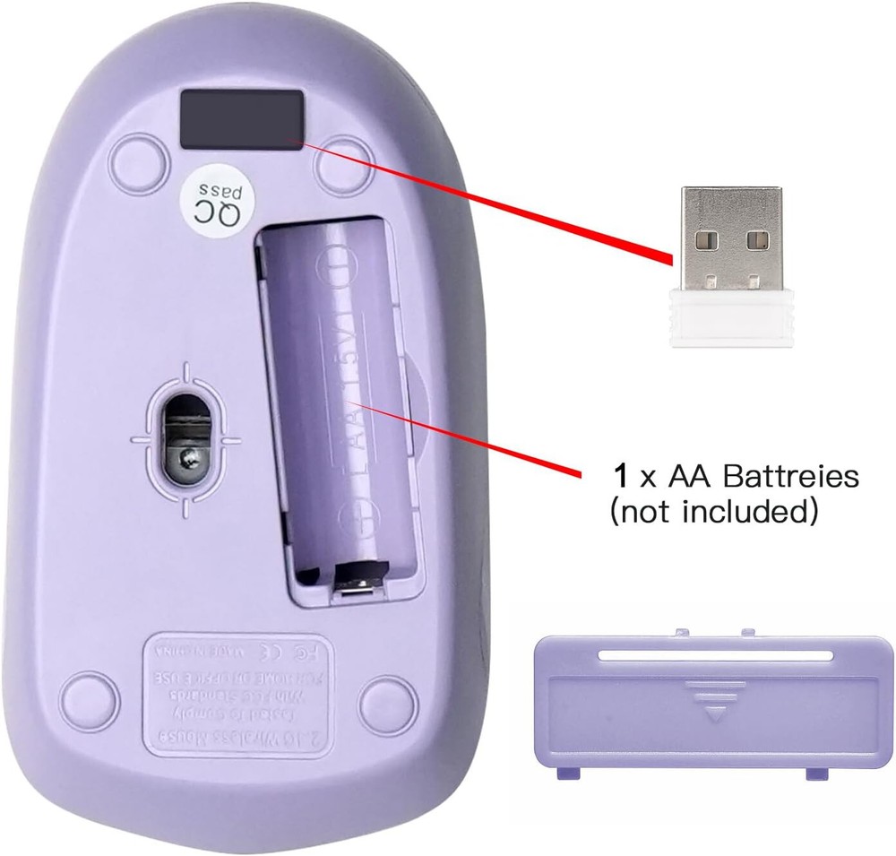 -Wireless Large Print Keyboard and Mouse Set with USB Receiver| Quiet Scissor...