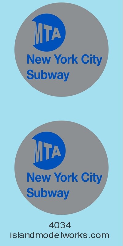 4034 O scale subway decals