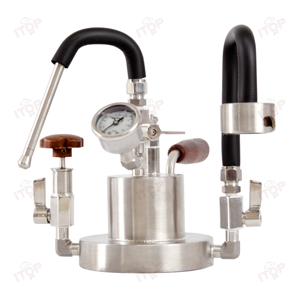 Manual Espresso Maker Stainless Moka Coffee Machine With Milk Frothing Function