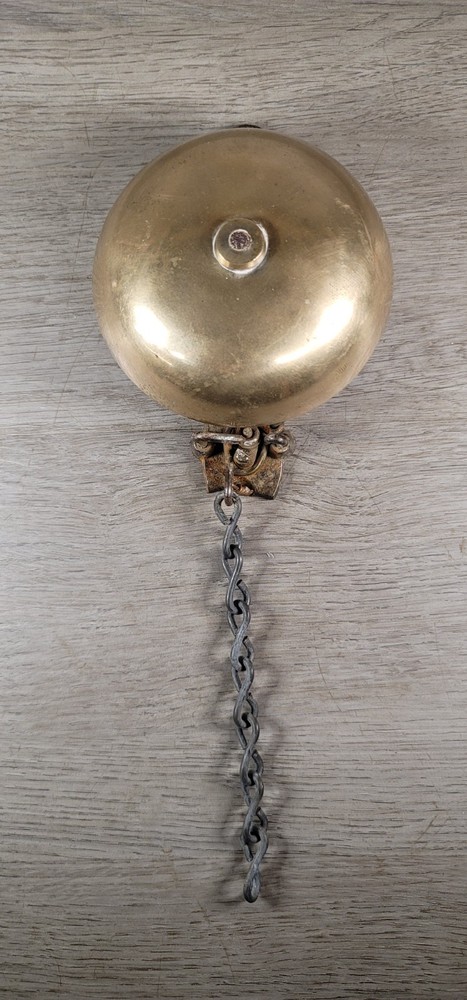 Antique Brass Door Bell Pull Chain Mechanical Wall Mount Fire Boxing Rounds