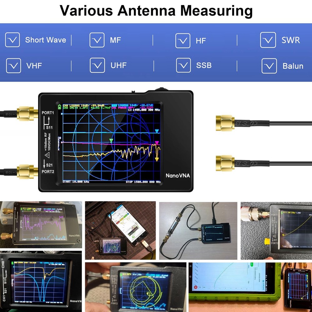 NanoVNA-H Vector Network Analyzer 1.5GHz V3.7
