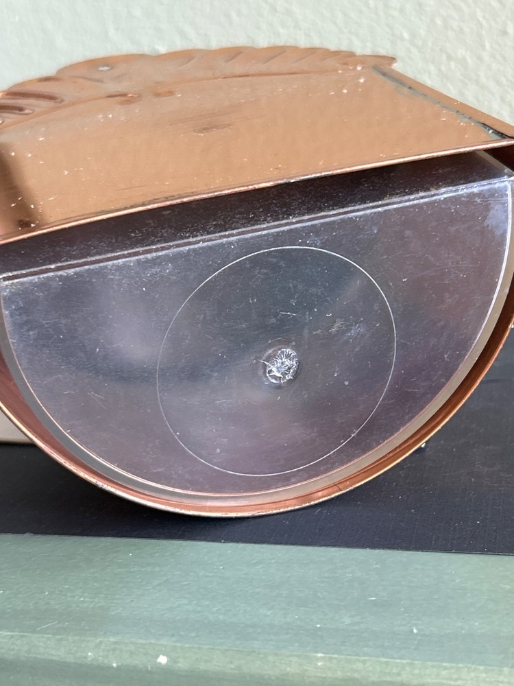 Copper Wall Salt Cellar Box Plastic Lining
