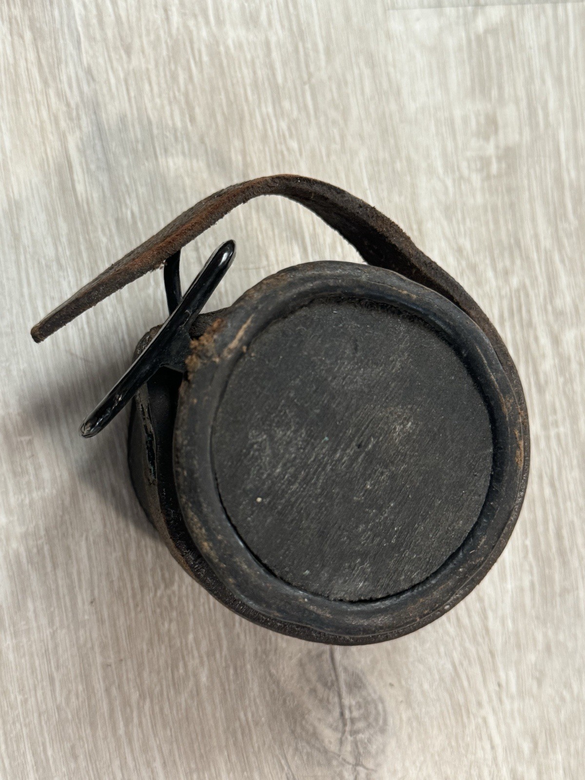 Original Civil War Leather Cavalry M1859 Carbine Boot Thimble Socket Metzger