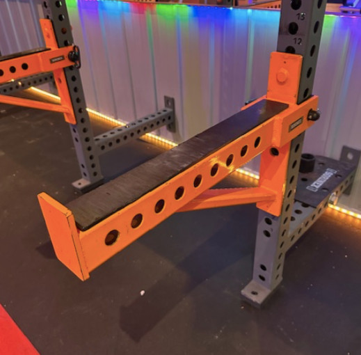 Sorinex | 8ft Wall Mounted Double Half Rack Rig Setup w/ Connecting High Bridge