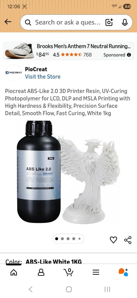 Procreat 3D Printer Resin 405nm UV Fast Curing Resin