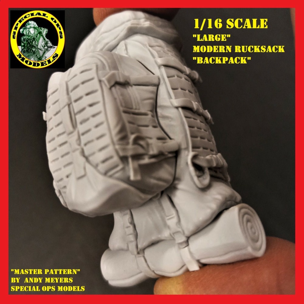 1/16 scale Modern Molle Rucksacks (BACKPACKS) "LARGE" Assault Backpack style #C