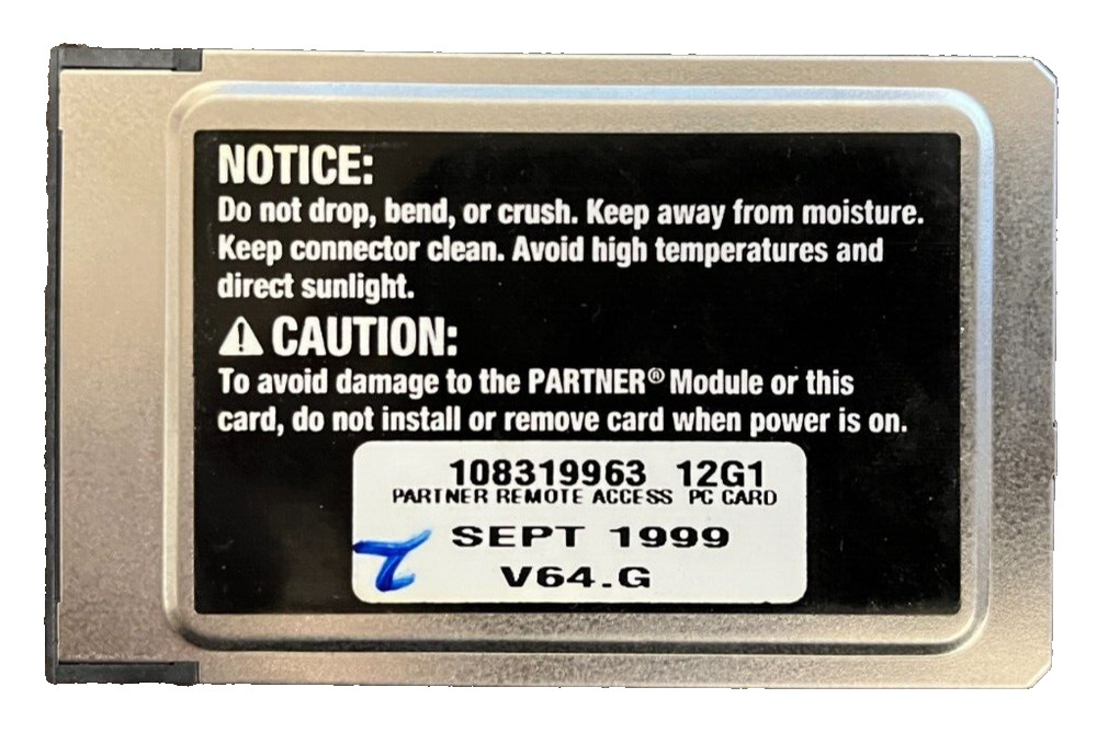 Lucent Partner Remote Access PC Card