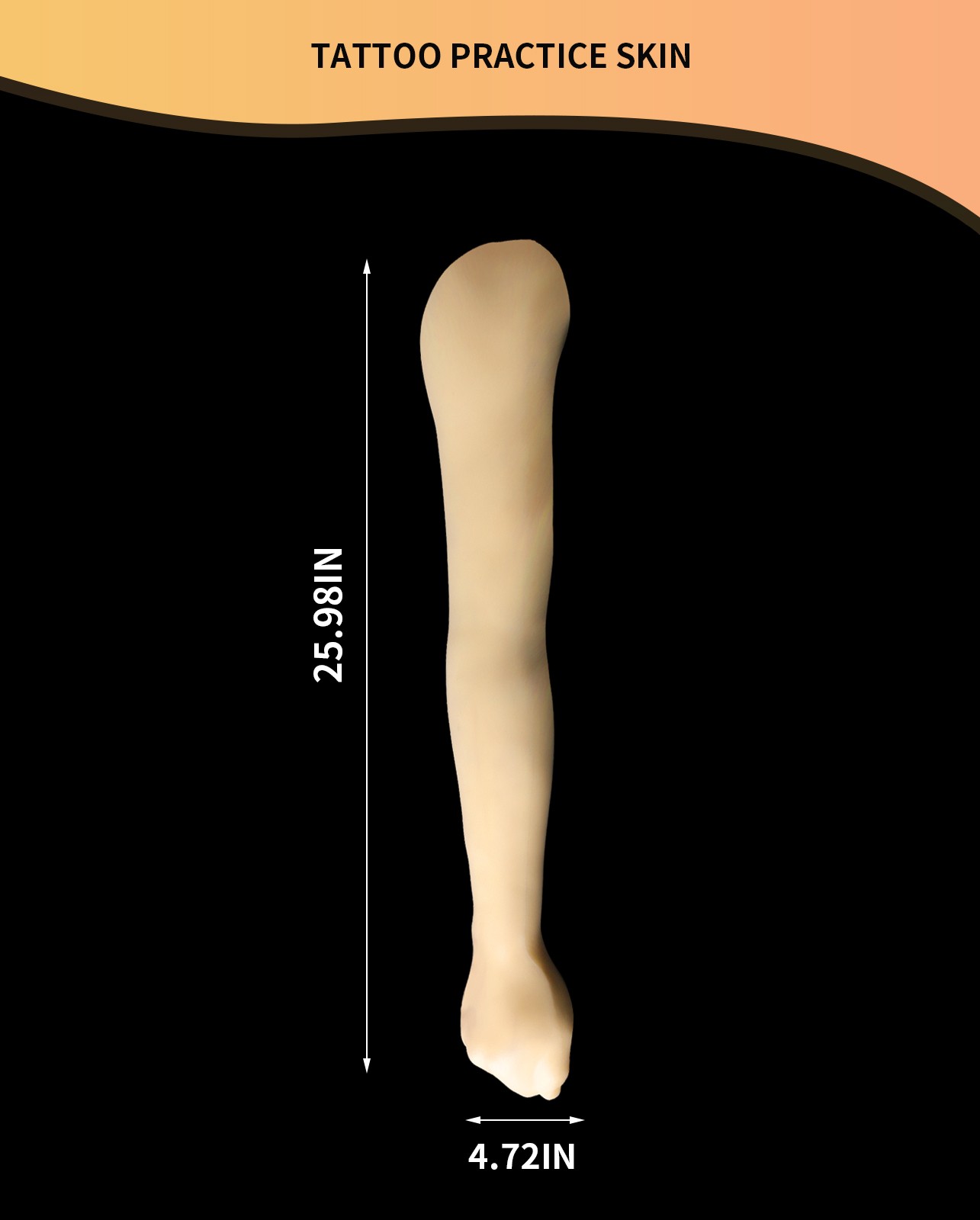 Tattooing Practice Arm Soft Silicone High Simulation Tattoo Fake Skin 1:1 63cm
