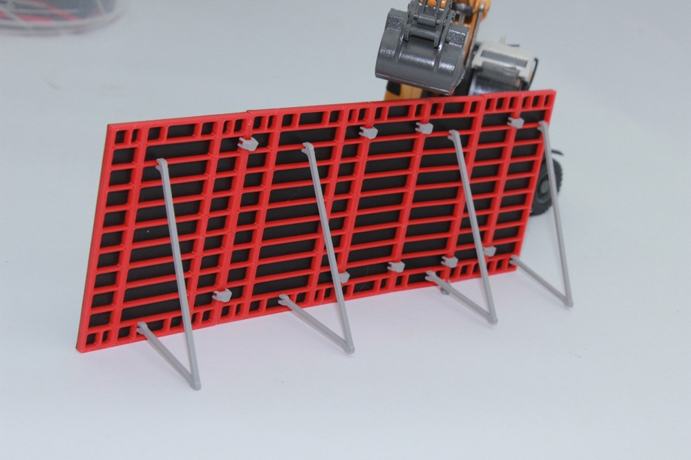 Red Black Formwork Scale 1:50 Stand Model Formwork System