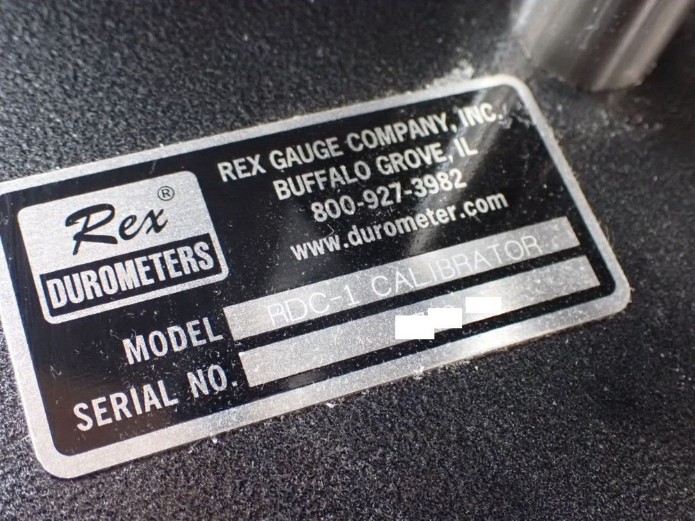 REX GAUGE Model RDC 1 Durometer Calibrator, No Box*