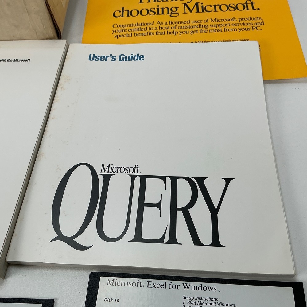 Microsoft Excel Software Kit 5.25” Disks Version 5.0 1993 for Windows on IBM PC