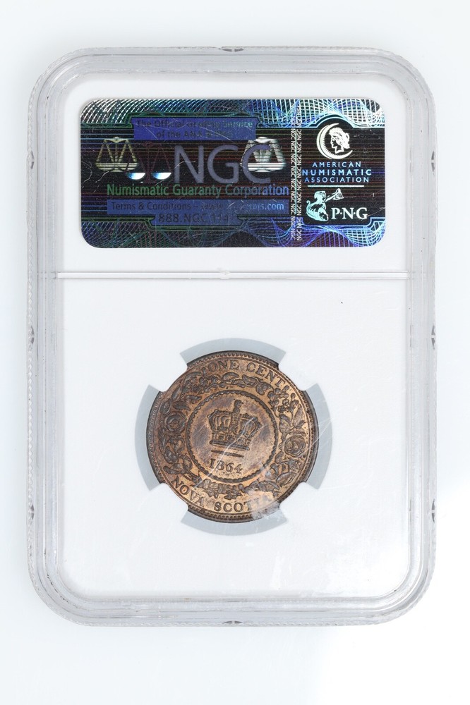 1864 Nova Scotia 1 Cent - MS 63 RB 1C