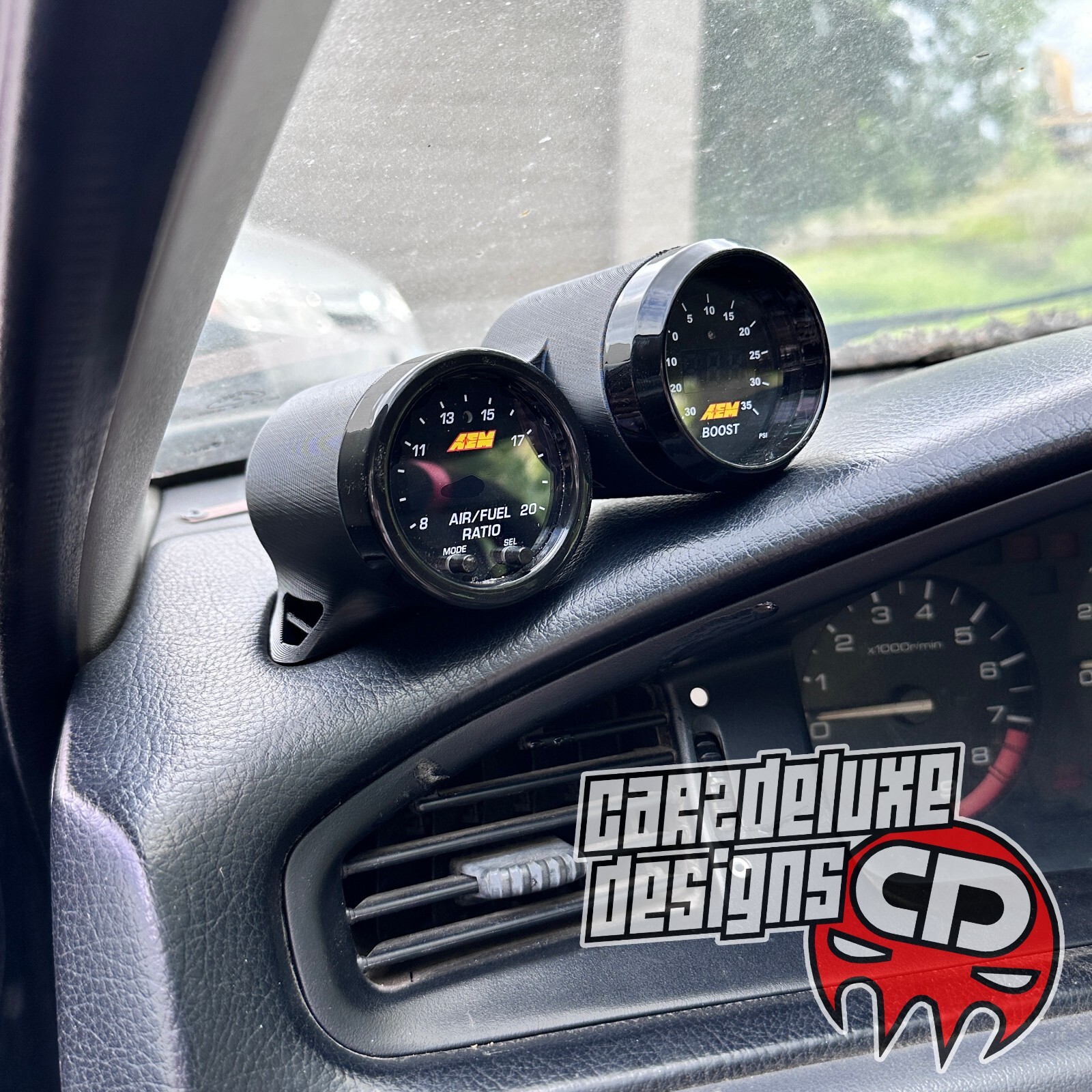 CARZDELUXE DUAL GAUGE POD MOUNT FITS 1992-1995 CIVIC EG FUNCTIONAL WINDOW VENT